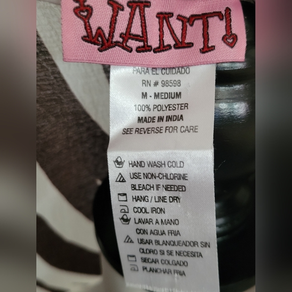 WANT! Zebra Print Sheer Swim Cover, M - Picture 3 of 6